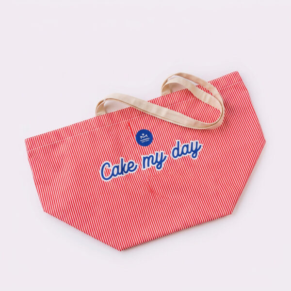 Mandarina BIG striped tote bag