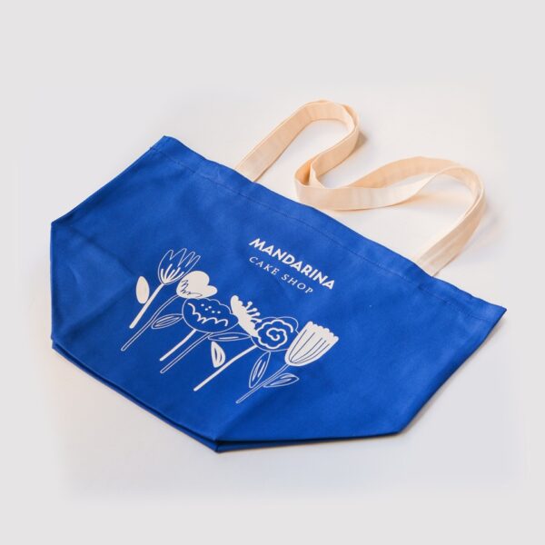 Mandarina SMALL blue tote bag